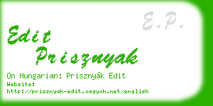 edit prisznyak business card